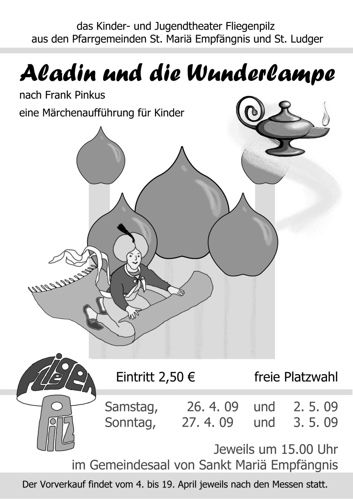 Plakat 2009 Aladin und die Wunderlampe (c) J. Budschun
